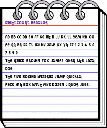 Night Court Regular animated font preview