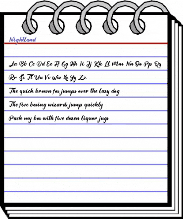 Nightland Regular animated font preview