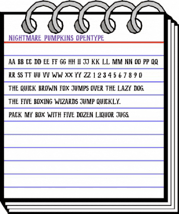 Nightmare Pumpkins Regular animated font preview