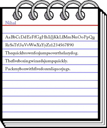 Nihal Regular animated font preview