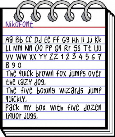 NikoFont Regular animated font preview