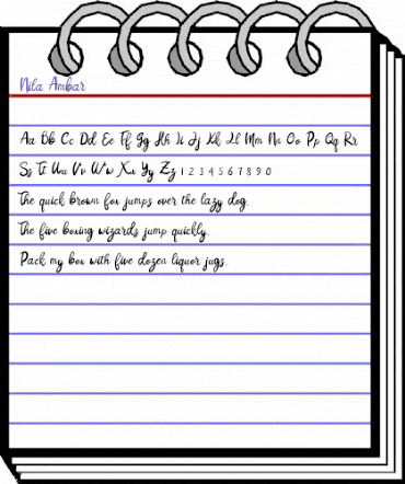 Nila Ambar Regular animated font preview