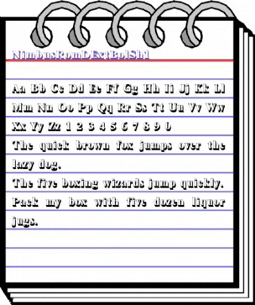 NimbusRomDExtBolSh1 Regular animated font preview