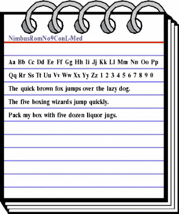 Nimbus Roman No9 Cond L Bold animated font preview