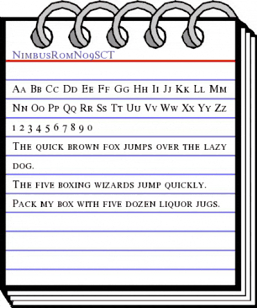 NimbusRomNo9SCT Regular animated font preview NimbusRomNo9SCT Regular animated font preview