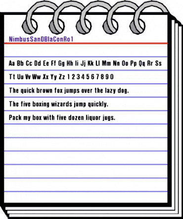 NimbusSanDBlaConRo1 Regular animated font preview