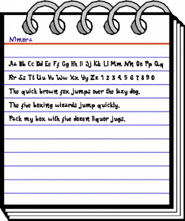 Nimora Regular animated font preview