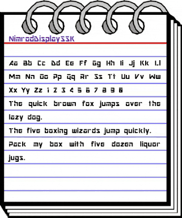 NimrodDisplaySSK Regular animated font preview