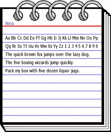 Nina Regular animated font preview