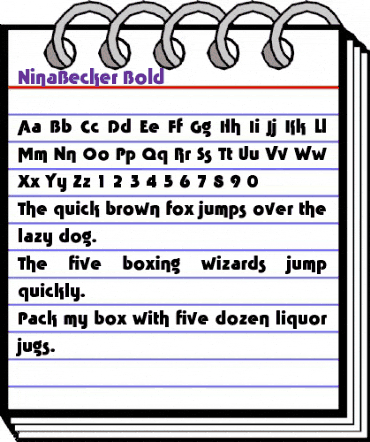 NinaBecker Bold animated font preview