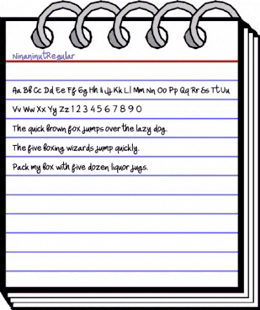 Ninaninut Regular animated font preview