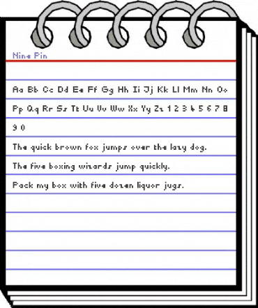 Nine Pin Regular animated font preview
