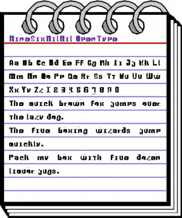 Nine SixNilNil animated font preview