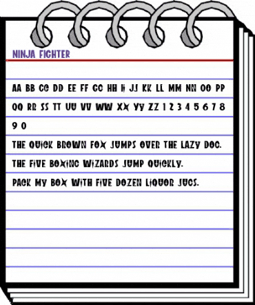 NINJA FIGHTER Regular animated font preview