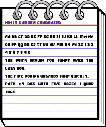 Ninja Garden Condensed Condensed animated font preview Ninja Garden Condensed Condensed animated font preview