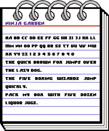 Ninja Garden Regular animated font preview Ninja Garden Regular animated font preview