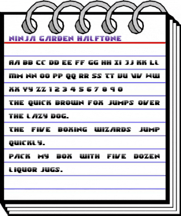 Ninja Garden Halftone Regular animated font preview
