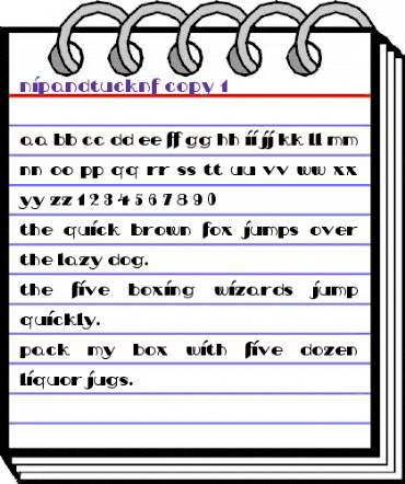 Nip And Tuck NF Regular animated font preview