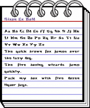 Nixon Ex Bold Bold animated font preview