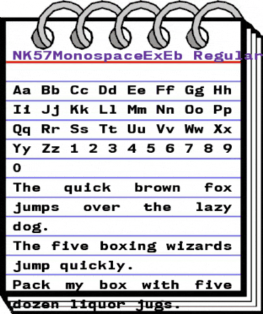 NK57 Monospace Expanded ExtraBold animated font preview