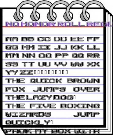 No Honor Roll Regular animated font preview