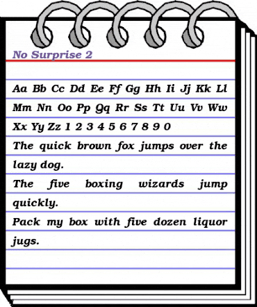 No Surprise 2 Bold Italic animated font preview