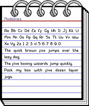 Nodelines Regular animated font preview