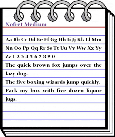 Nofret Bold animated font preview