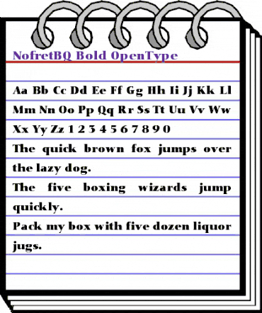 Nofret BQ Regular animated font preview
