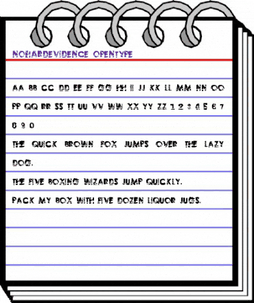 No Hard Evidence Regular animated font preview