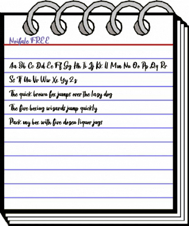 Noifale FREE Regular animated font preview