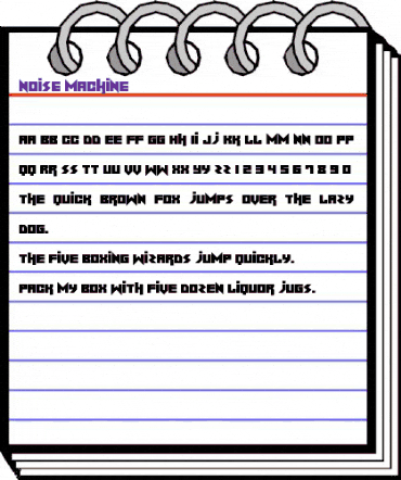 Noise Machine Regular animated font preview