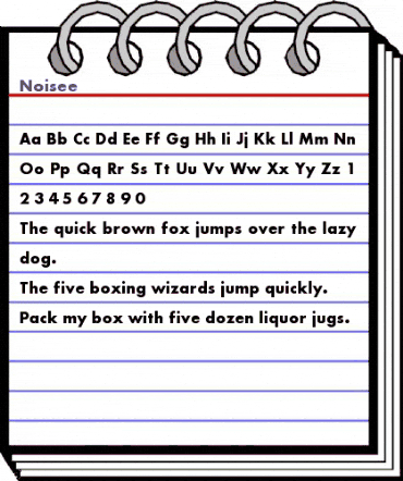 Noisee Regular animated font preview