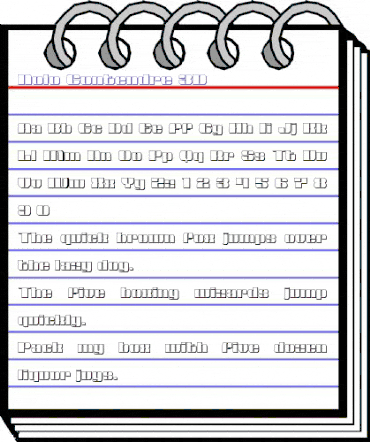 Nolo Contendre 3D Regular animated font preview