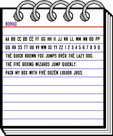 Nomad Regular animated font preview