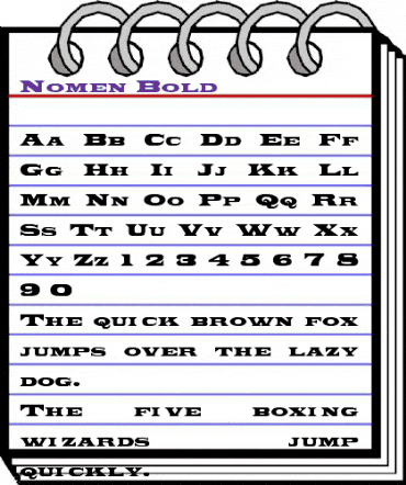Nomen Bold animated font preview