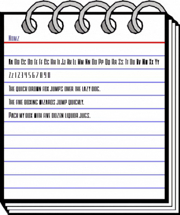 Nomz Regular animated font preview