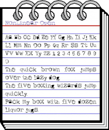 NonLinear Regular animated font preview NonLinear Regular animated font preview