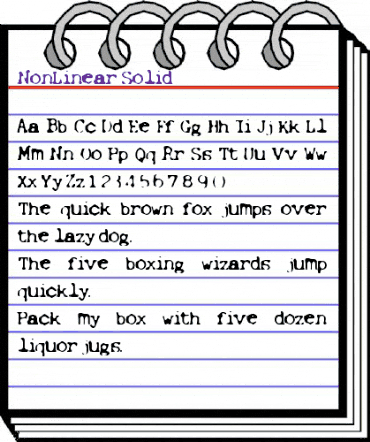 NonLinear Regular animated font preview