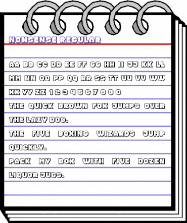 Nonsense Regular animated font preview