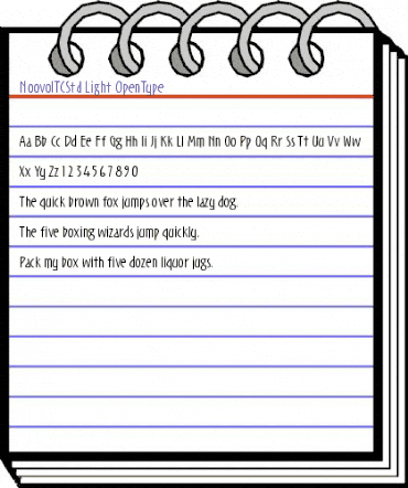 Noovo ITC Std Light animated font preview