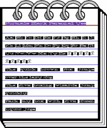 Normale Black Personal Use Regular animated font preview
