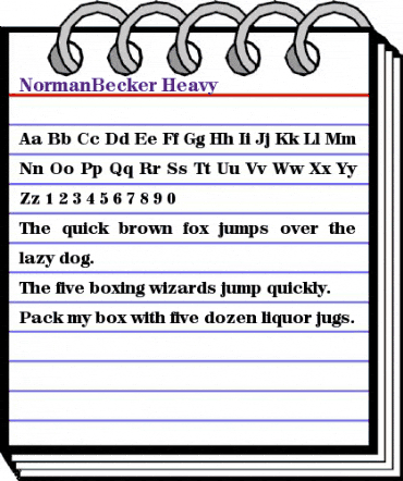 NormanBecker-Heavy Regular animated font preview