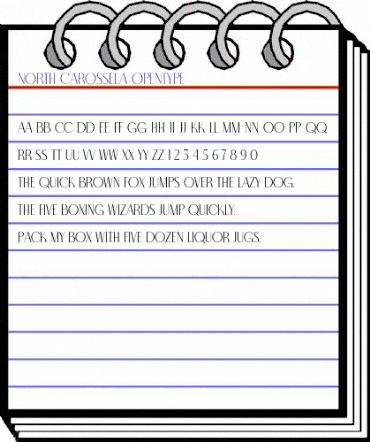 North Carossela Regular animated font preview