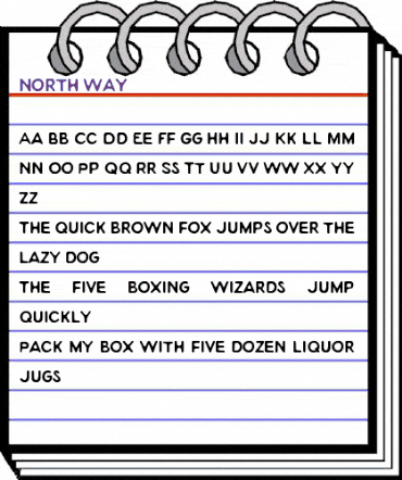 North Way Regular animated font preview