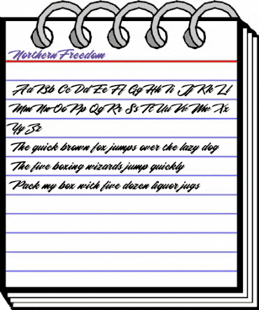 Northern Freedom Regular animated font preview