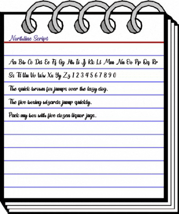 Northline Script Regular animated font preview