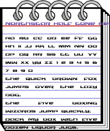 Northstar Half-Tone Regular animated font preview