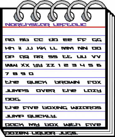 Northstar Leftalic Italic animated font preview