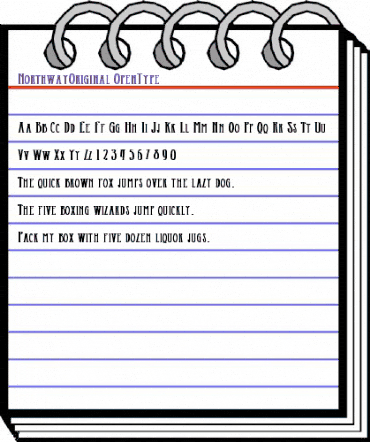 Northway Original Regular animated font preview